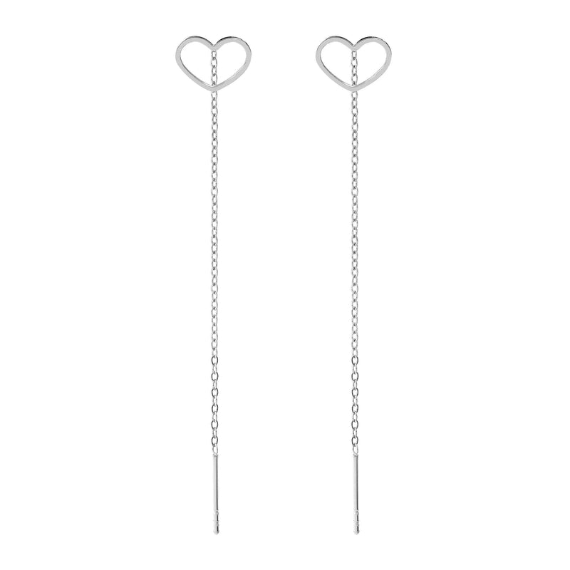 Long Ritmatika Star Earrings - Silver - 134405/007