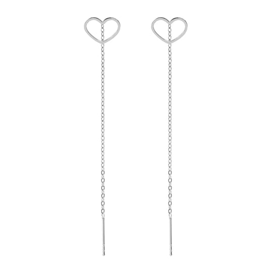 Long Ritmatika Star Earrings - Silver - 134405/007