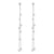 Ritmatika Double Chain Star Earrings - Silver - 134406/007