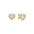 Lifepoetry CZ Heart Stud Earrings - Gold - 242707/006