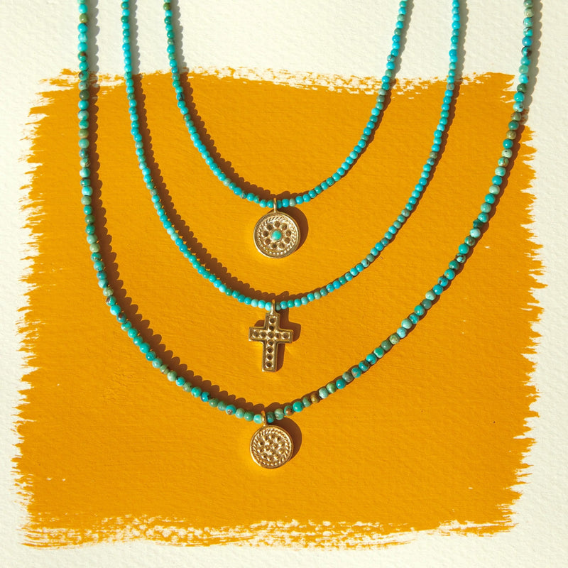 Sol Beaded Necklace - Gold - NK10911-GTQ