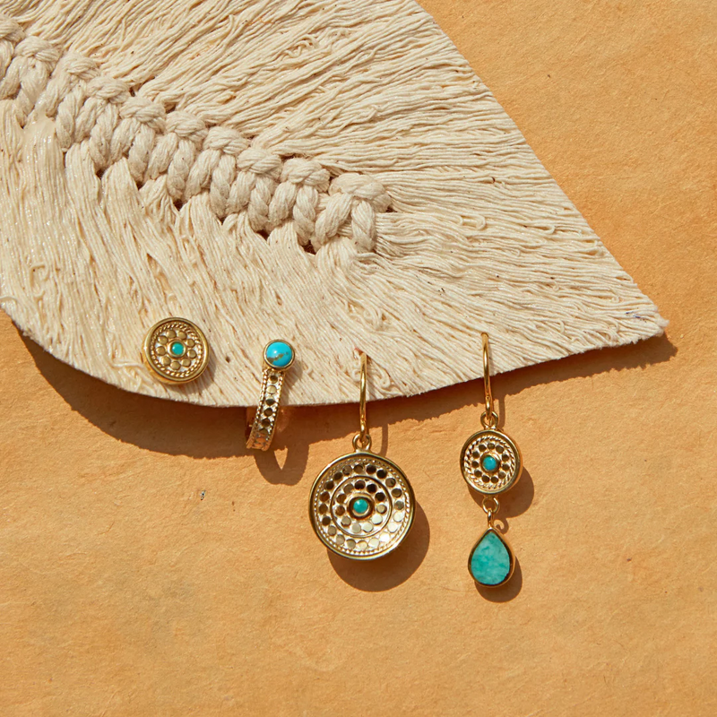 Rosetta Dish Earrings - Gold - ER10721-GTQ