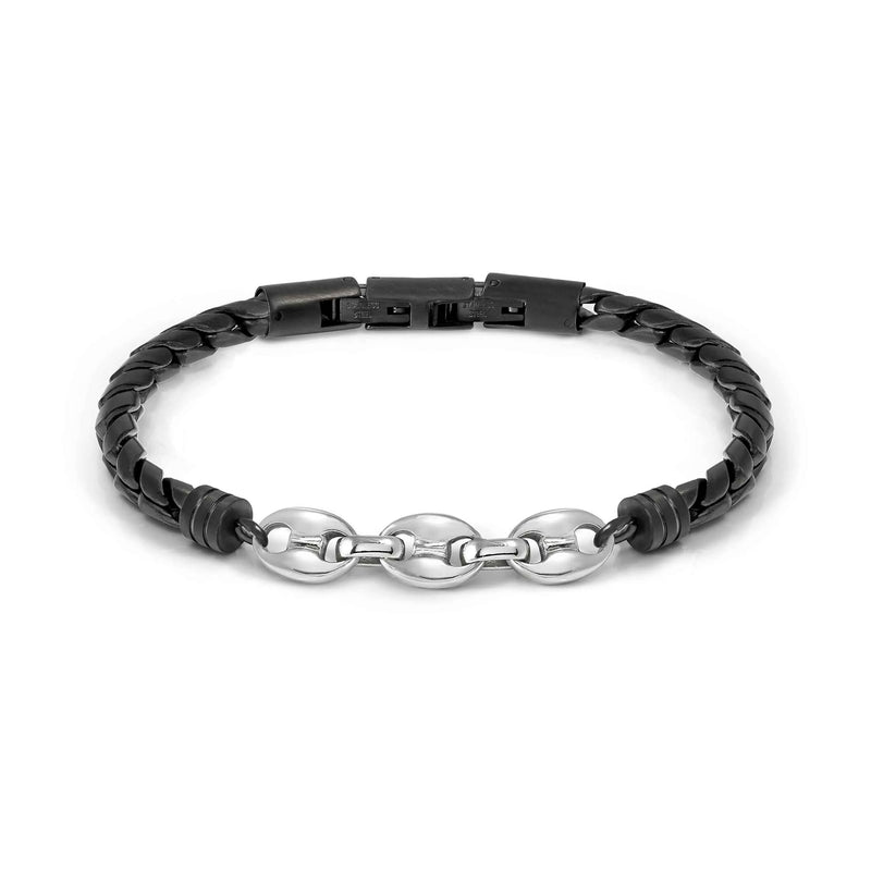 Manvision Steel Chain Bracelet - Black/Silver - 133022/030