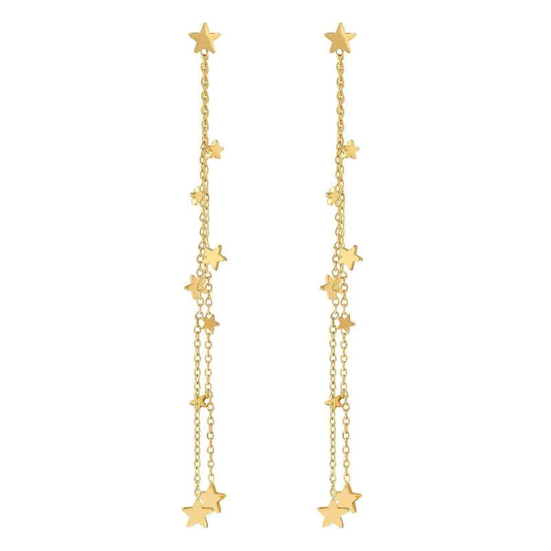 Ritmatika Double Chain Star Earrings - Gold - 134406/009