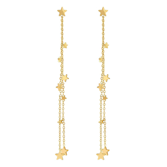 Ritmatika Double Chain Star Earrings - Gold - 134406/009