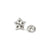 Lifepoetry CZ Star Stud Earrings - Silver - 242707/007