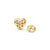Lifepoetry CZ Heart Stud Earrings - Gold - 242707/006