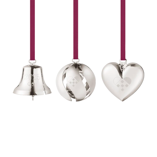 Christmas Collectable 3pcs Ornament Set, 2025 - Silver - 10020820