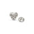 Lifepoetry CZ Heart Stud Earrings - Silver - 242707/004