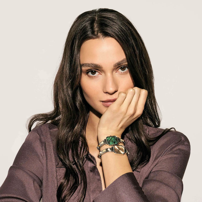 Paris Rectangular Ladies Watch, Meteorite Grey - Silver - 076042/039