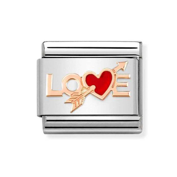 Composable Classic Love Heart Arrow Link - Rose Gold - 430202/10