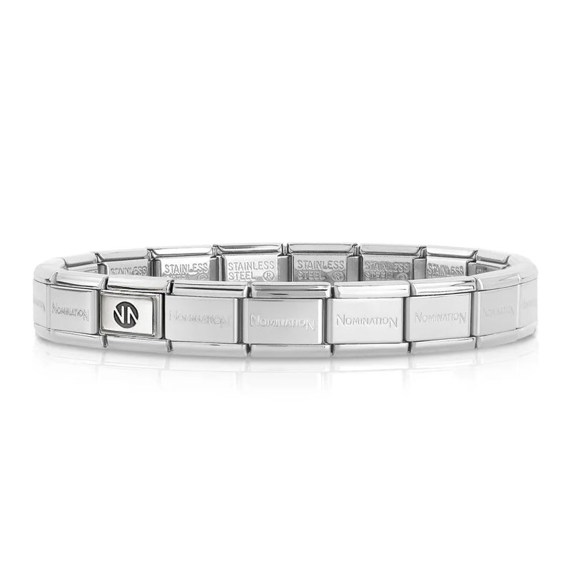 Composable Stainless Steel Classic Starter Bracelet, 18cm - 530300/SI