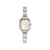 Paris Rectangular Ladies Watch, White Marble - Silver - 076037/040