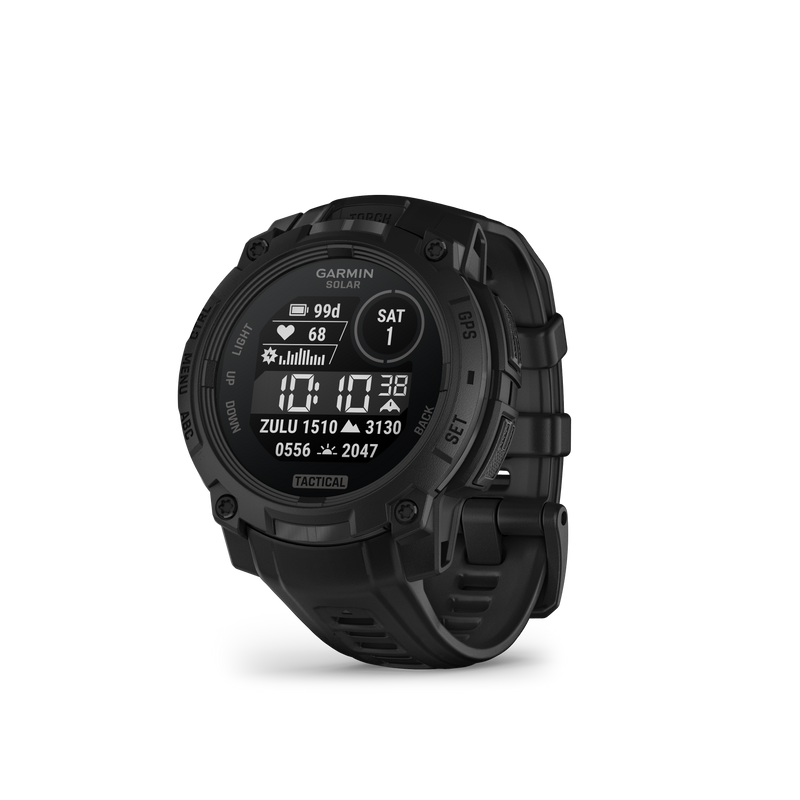 Instinct 3 – 45mm GPS Smartwatch, Solar, Tactical Edition, Black with Black Band - 010-02934-50