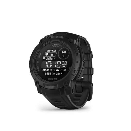 Instinct 3 – 45mm GPS Smartwatch, Solar, Tactical Edition, Black with Black Band - 010-02934-50
