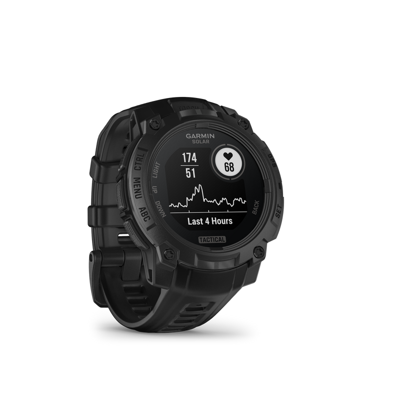 Instinct 3 – 45mm GPS Smartwatch, Solar, Tactical Edition, Black with Black Band - 010-02934-50
