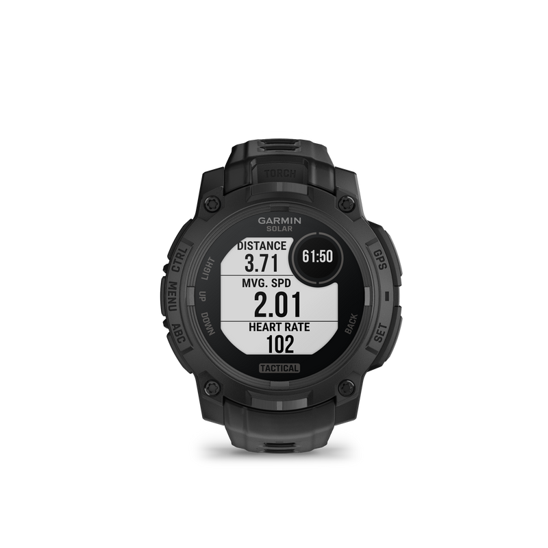 Instinct 3 – 45mm GPS Smartwatch, Solar, Tactical Edition, Black with Black Band - 010-02934-50