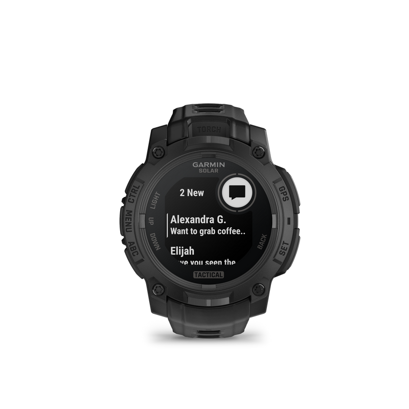 Instinct 3 – 45mm GPS Smartwatch, Solar, Tactical Edition, Black with Black Band - 010-02934-50