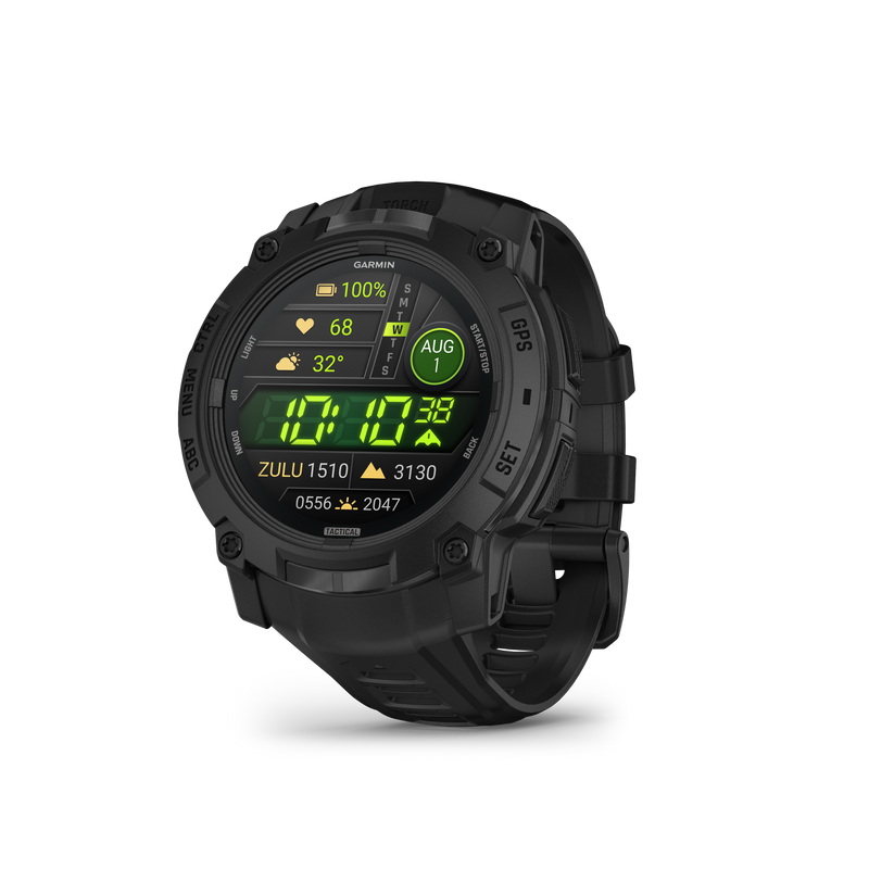 Instinct 3 – 50mm GPS Smartwatch, AMOLED, Tactical Edition, Black with Black Band - 010-03020-50