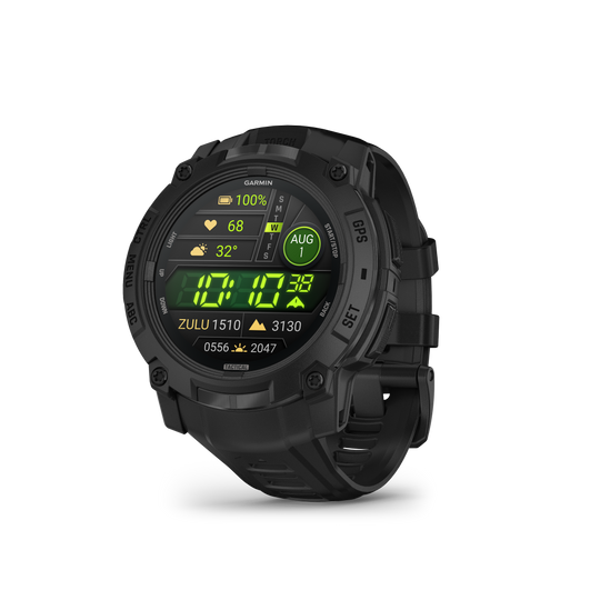 Instinct 3 – 50mm GPS Smartwatch, AMOLED, Tactical Edition, Black with Black Band - 010-03020-50