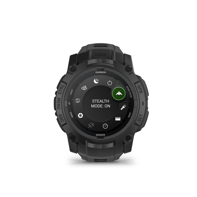 Instinct 3 – 50mm GPS Smartwatch, AMOLED, Tactical Edition, Black with Black Band - 010-03020-50