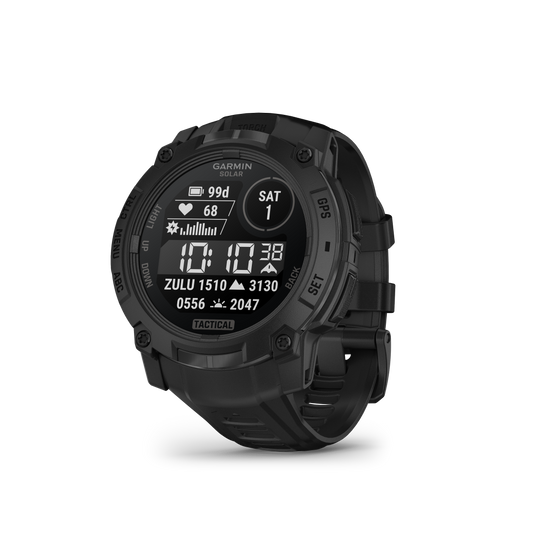 Instinct 3 – 50mm GPS Smartwatch, Solar, Tactical Edition, Black with Black Band - 010-02935-50