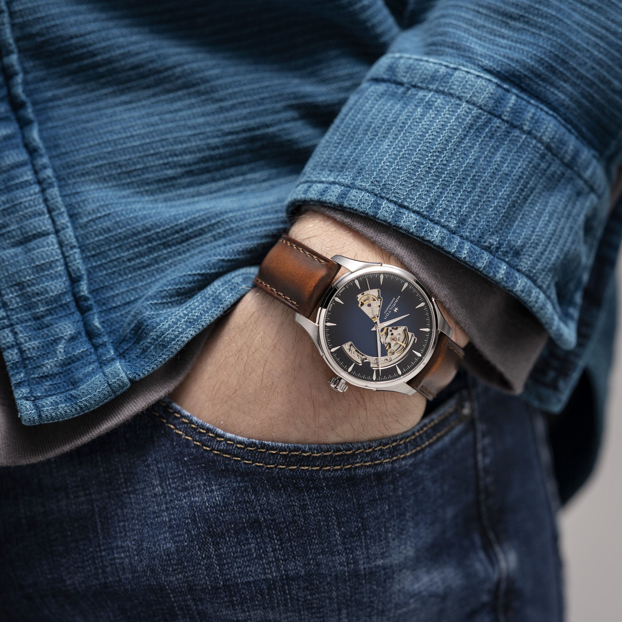 Jazzmaster Open Heart Auto Gents Watch, 40mm - H32675540 – Sarah