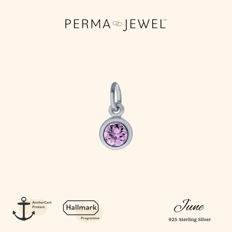 June Birthstone Charm - Silver - PJ-9252010