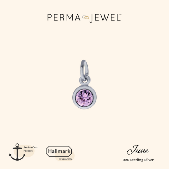 June Birthstone Charm - Silver - PJ-9252010