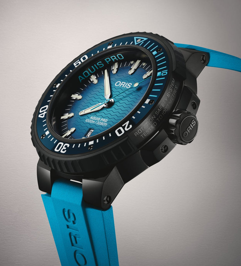 Aquis Pro 1000m Watch, Blue/Blue