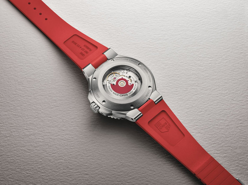 Aquis Date Relief Watch, Grey/Red