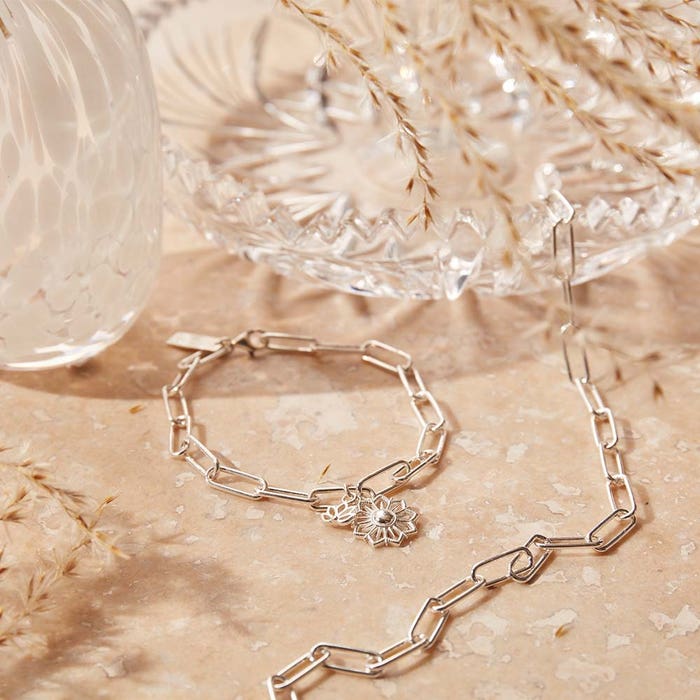 Balance & Harmony Link Chain Bracelet - Silver - SBLC3204530