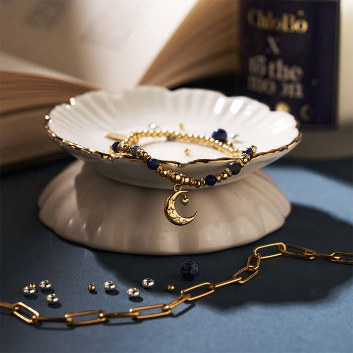 Love By The Moon Sodalite Bracelet - Gold - GBSFR3347