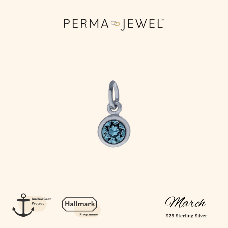 March Birthstone Charm - Silver - PJ-9252008
