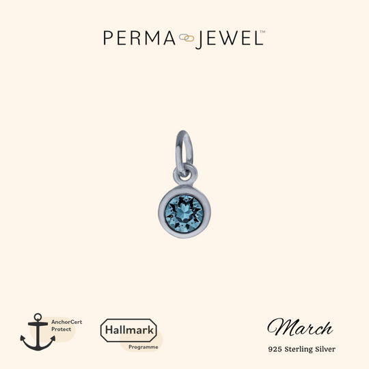 March Birthstone Charm - Silver - PJ-9252008