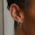 AZ Tri Blue Sapphire Stud Earring, 6.5mm Screw Back - 9ct Yellow Gold - ST-AZ-TRI-BS-SC6.5