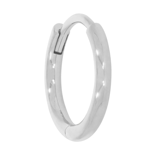 Original Round Clicker Hoop - 9ct White Gold - HPO-C-9WG