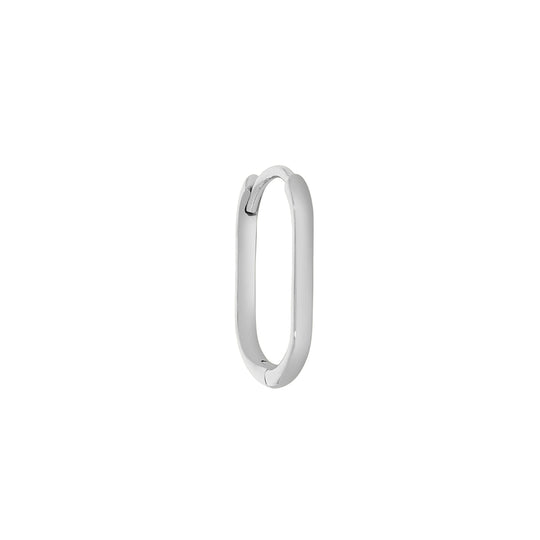 Midi Oval Clicker Hoop - 9ct White Gold - OV-MED-WG