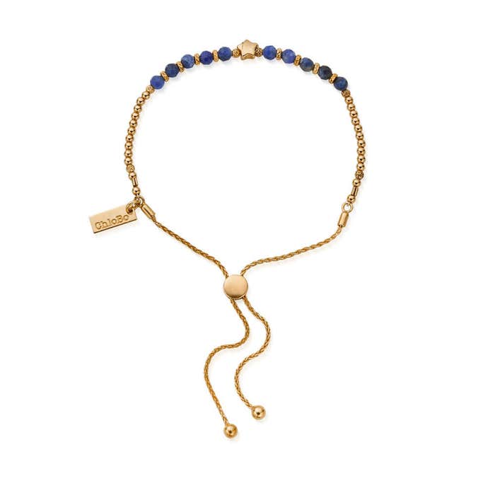 Midnight Star Sodalite Bracelet - Gold - GBASFB