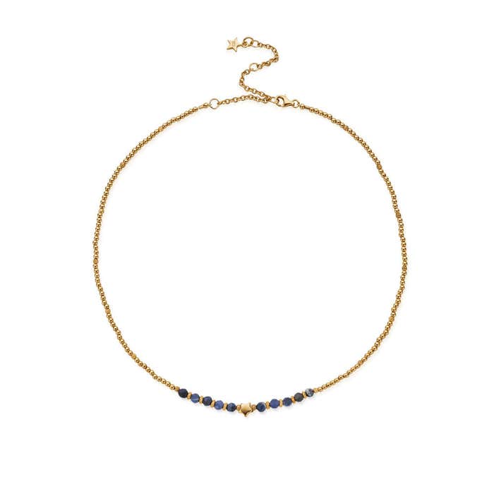 Midnight Star Sodalite Necklace - Gold - GNSSTAR