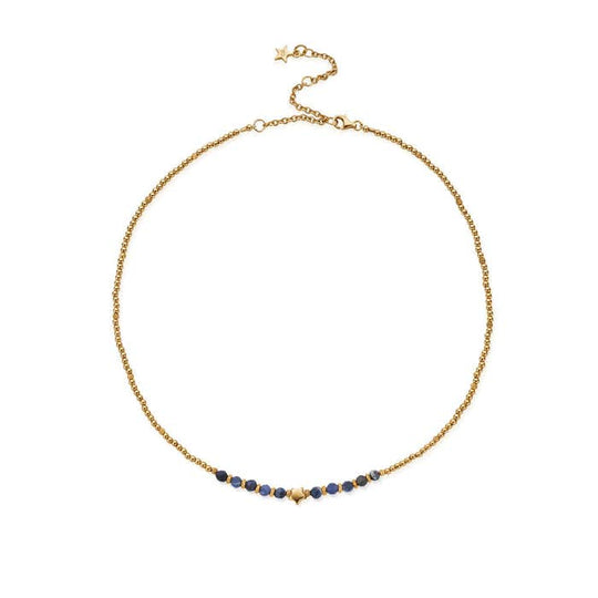 Midnight Star Sodalite Necklace - Gold - GNSSTAR