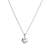 Mini Art Deco Hearts Pendant - Silver/CZ - SP-753