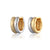 Mixed Metal Huggie Hoop Earrings - Silver/Gold - SPSG-174