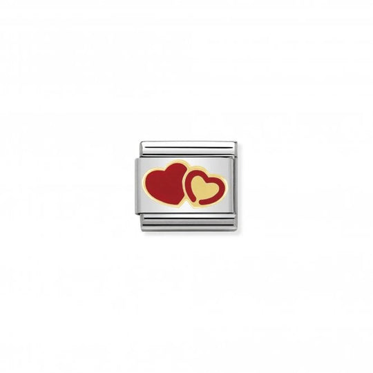 Classic Double Hearts Link - Gold - 030253/29