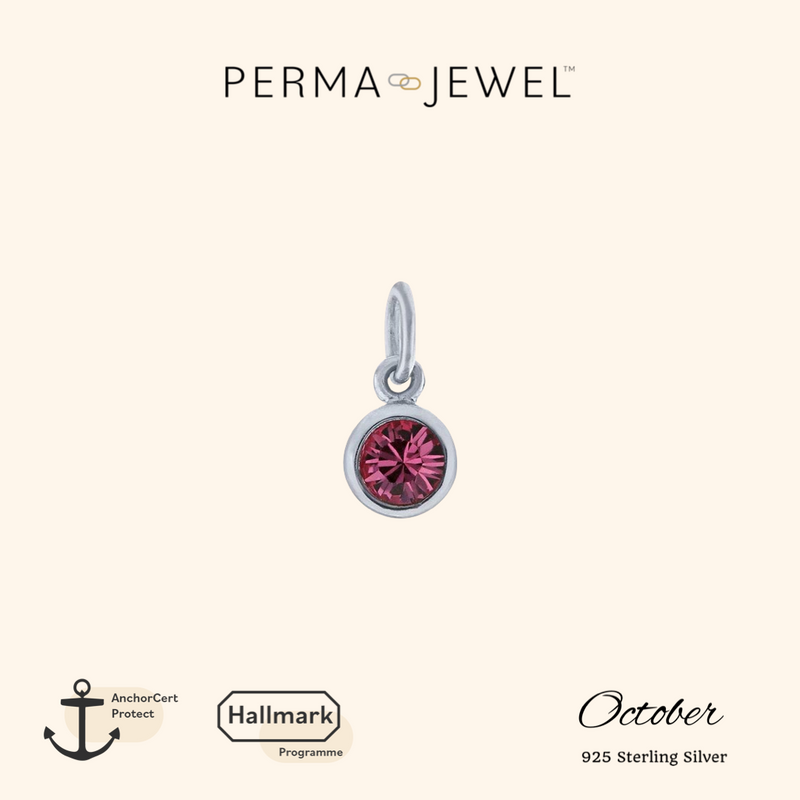 October Birthstone Charm - Silver - PJ-9252014