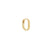 Mini Oval Clicker Hoop Earring - 9ct Yellow Gold - OV-M