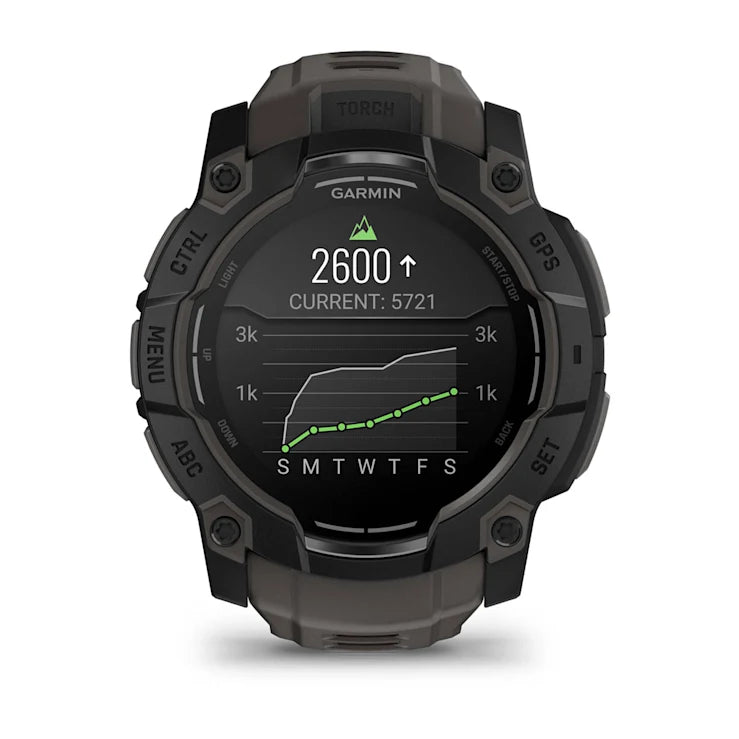 Instinct 3 – 50 mm GPS Smartwatch, AMOLED, Black with Charcoal Band - 010-03020-00