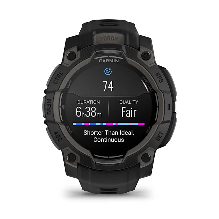 Instinct 3 – 45 mm GPS Smartwatch, AMOLED, Black with black band - 010-02936-00