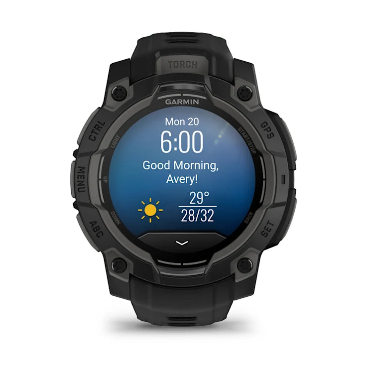 Instinct 3 – 45 mm GPS Smartwatch, AMOLED, Black with black band - 010-02936-00