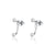 Pearl Dot Ear Jacket Stud Earrings - Silver - SPS-9